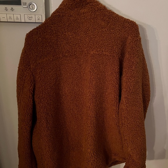 Women’s Brown Sherpa Jacket - Picture 2 of 3
